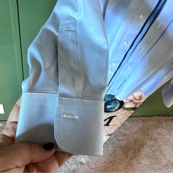 🖇️ Brooks Brothers 15-32 Milano Fit Light Blue Button Down Dress Shirt - Picture 4 of 5